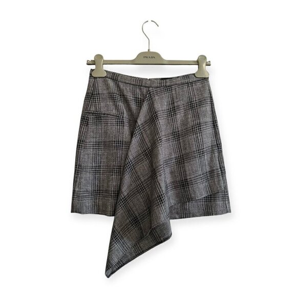 Isabel Marant Doleyli Draped Checked Cotton-blend Mini Skirt, Size 36EU, NWT - Picture 3 of 15